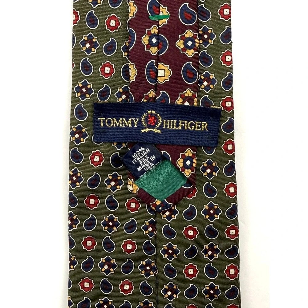 Vintage Tommy Hilfiger 100% Italian Silk Tie 4